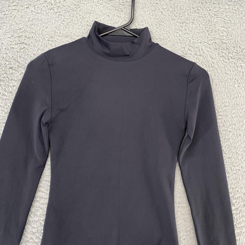 Babaton Bodysuit Womens XS Black Mock Neck Sleeve Aritzia Minimalist Capsule - Picture 2 of 14